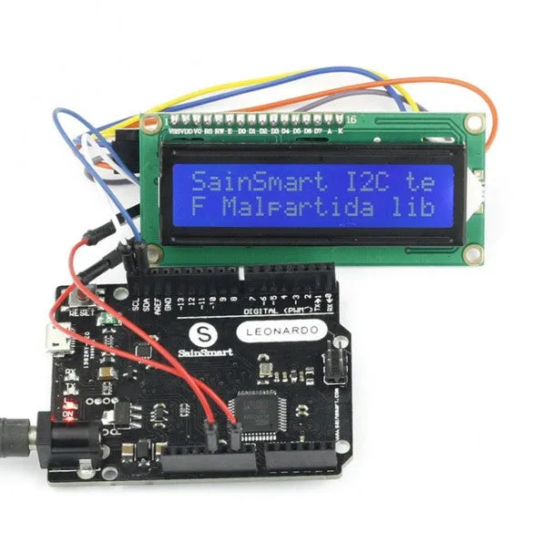 [Discontinued] SainSmart Leonardo R3 ATMEGA32U4   IIC LCD 1602  USB Cable Kit For Arduino