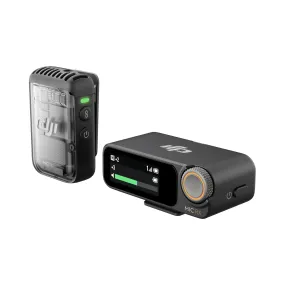 DJI Mic 2 (1 TX   1 RX), Wireless Microphone with Intelligent Noise Cancelling, 32-bit Float Internal Recording, Optimized Sound, 250m (820 ft.) Range, Microphone for iPhone, Android, Camera, Vlogs