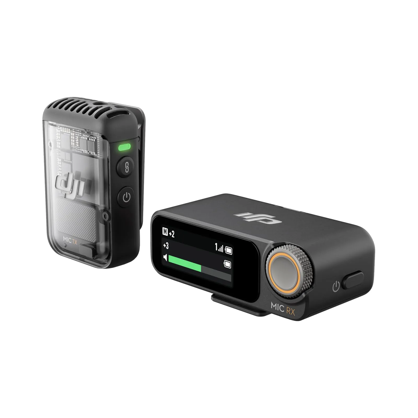 DJI Mic 2 (1 TX   1 RX), Wireless Microphone with Intelligent Noise Cancelling, 32-bit Float Internal Recording, Optimized Sound, 250m (820 ft.) Range, Microphone for iPhone, Android, Camera, Vlogs