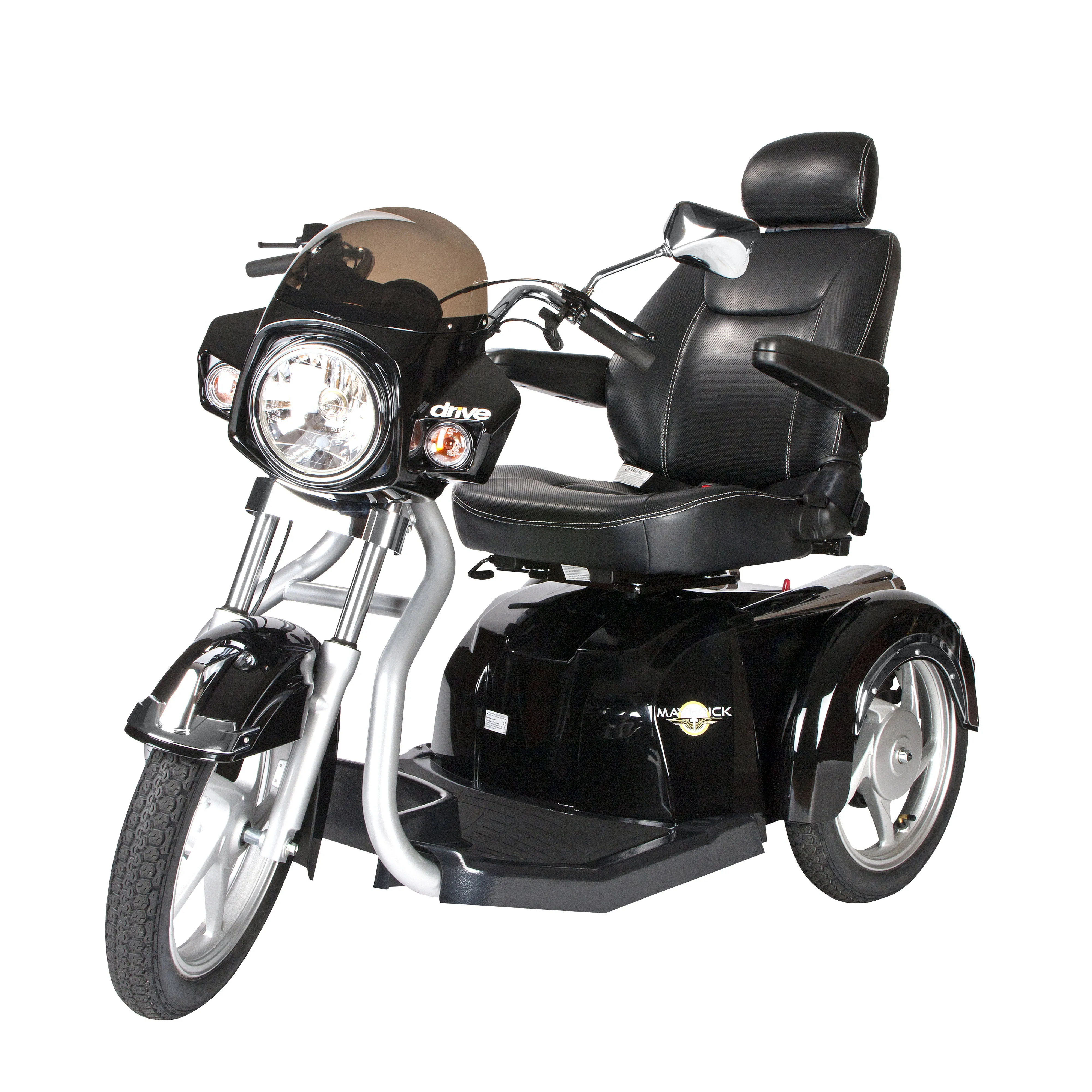 Drive Medical maverick20cs Maverick Executive Three Wheel Power Scooter, 20" Seat
