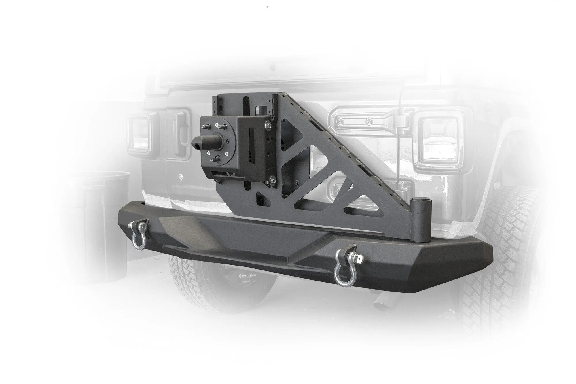 DV8 Off Road Rear Bumper Jeep Wrangler JL (2018-2021) with Swing Away Tire Carrier - RBJL-08
