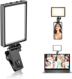 Eicaus Rechargeable LED Selfie Fill Light with Monitor Clip and Tripod/Camera Adapter, Video Conference Lighting Kit for Computer/Laptop, Cube Superlight for Makeup, Vlog, Tiktok
