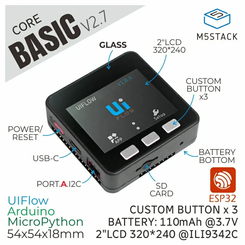 ESP32 Basic Core loT Development Kit V2.7