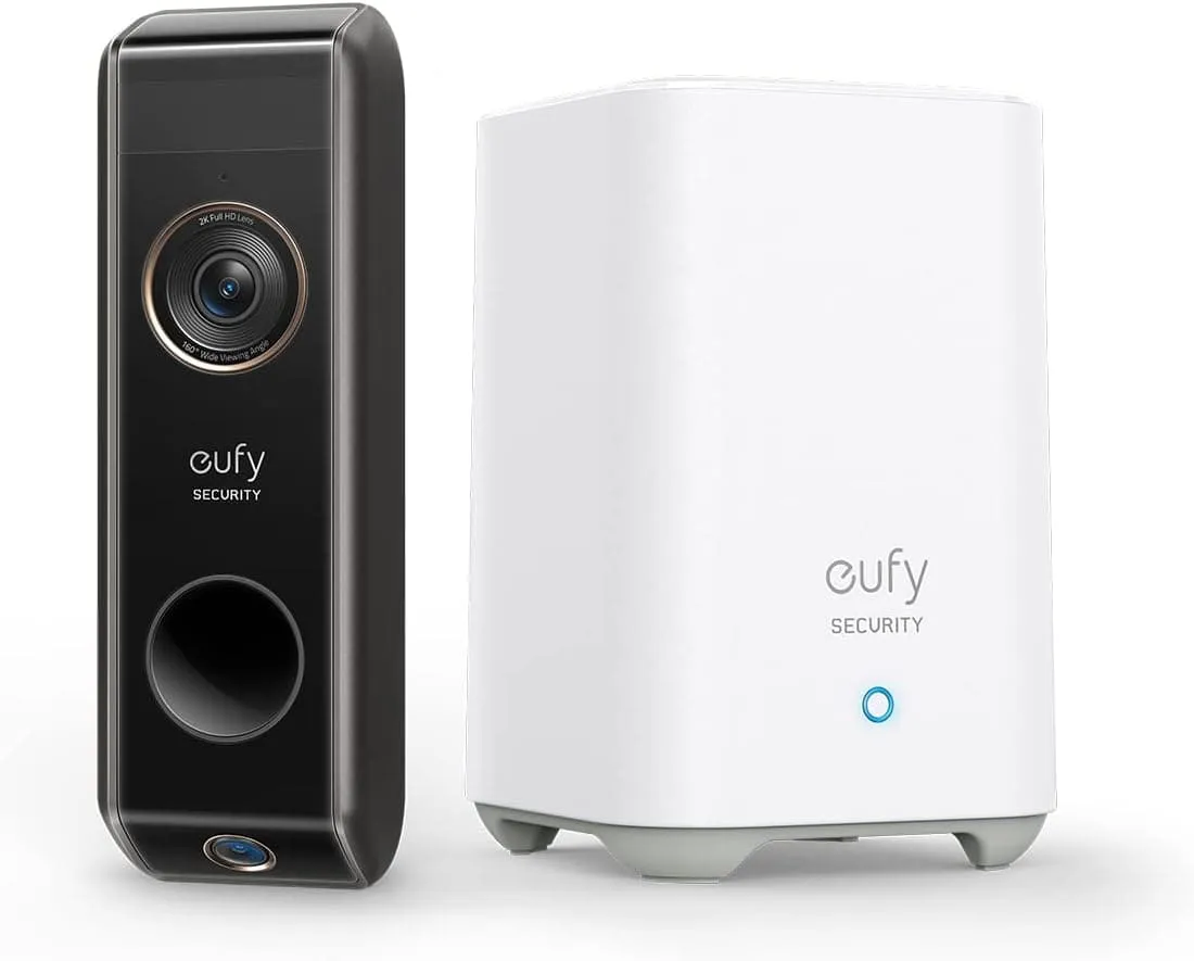 eufy Security Video Doorbell S330 (Battery-Powered) with Homebase, Dual Motion Detection, Package Detection, 2K HD, 16GB Local Storage