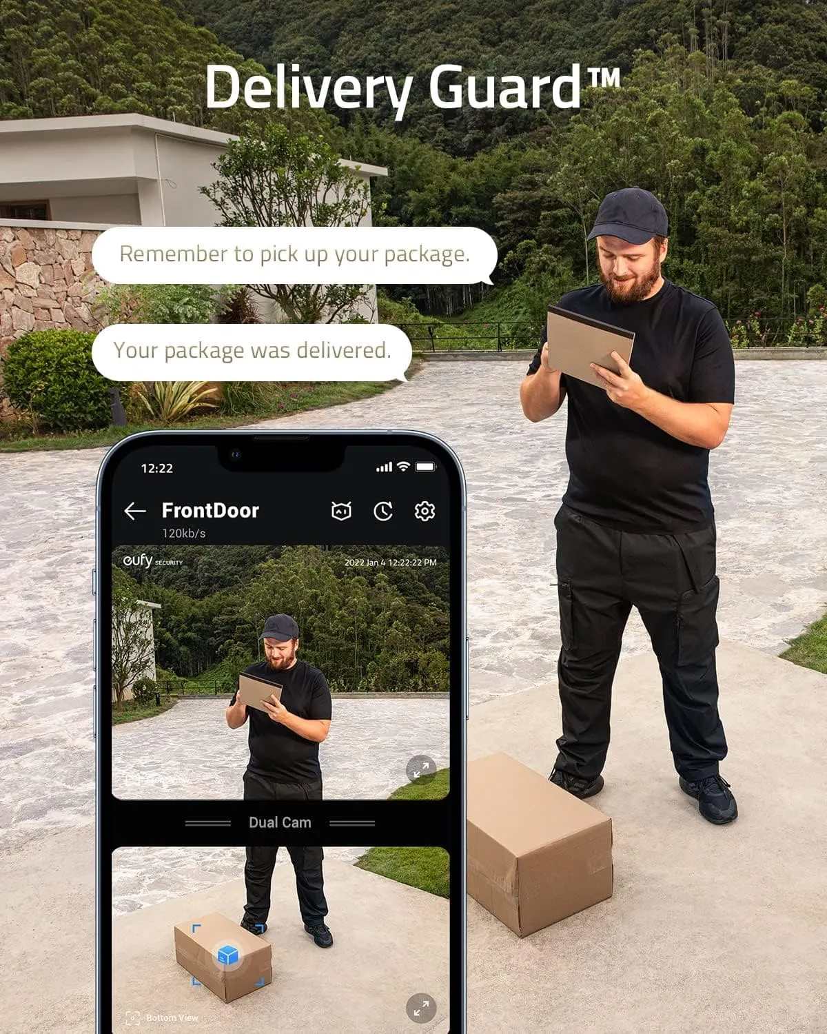 eufy Security Video Doorbell S330 (Battery-Powered) with Homebase, Dual Motion Detection, Package Detection, 2K HD, 16GB Local Storage
