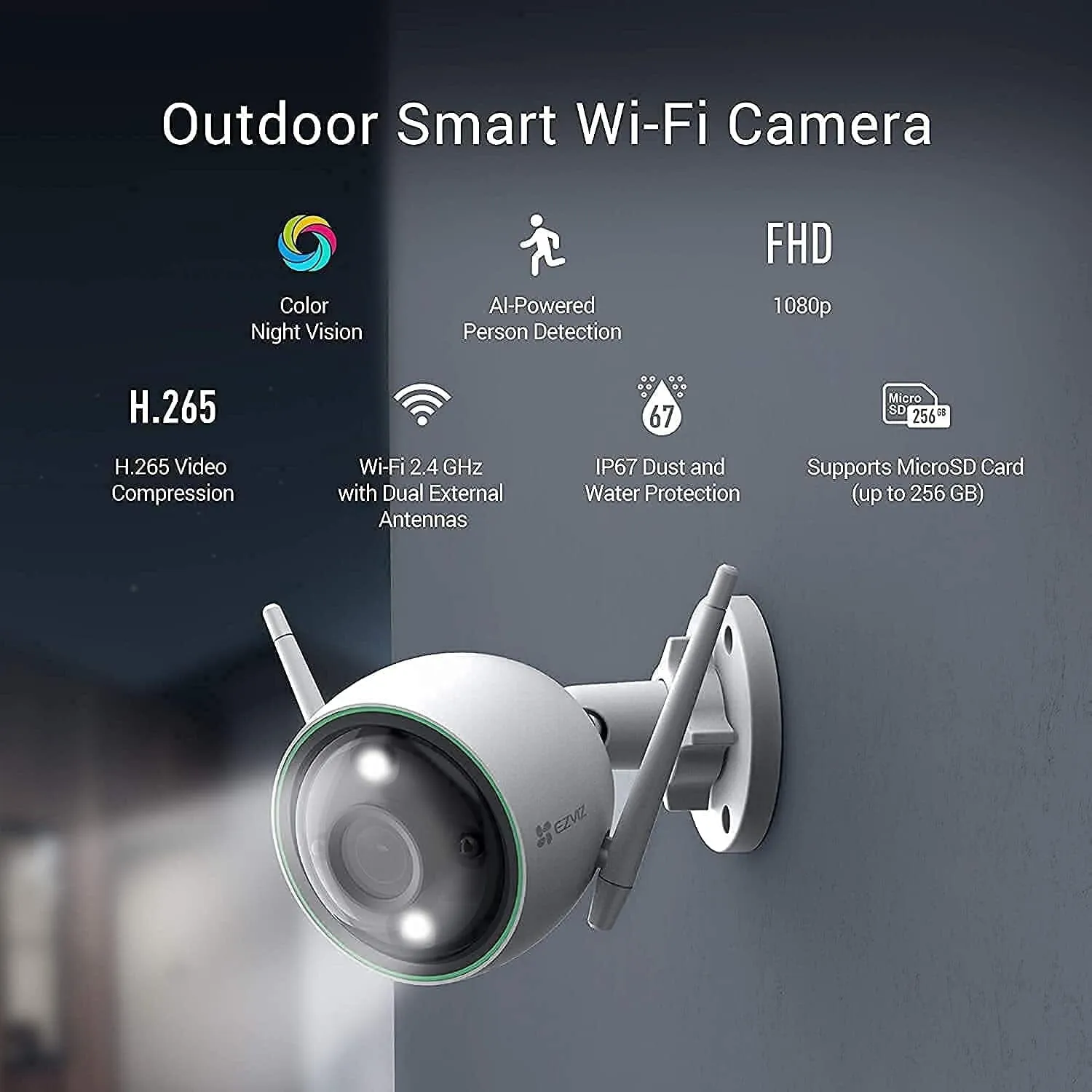 EZVIZ Outdoor Security Camera Color Night Vision  (Refurbished)