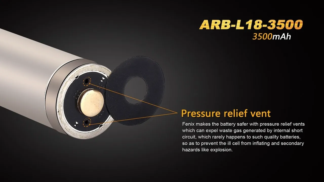 Fenix ARBL18 High-Capacity 18650 Battery - 3500mAh