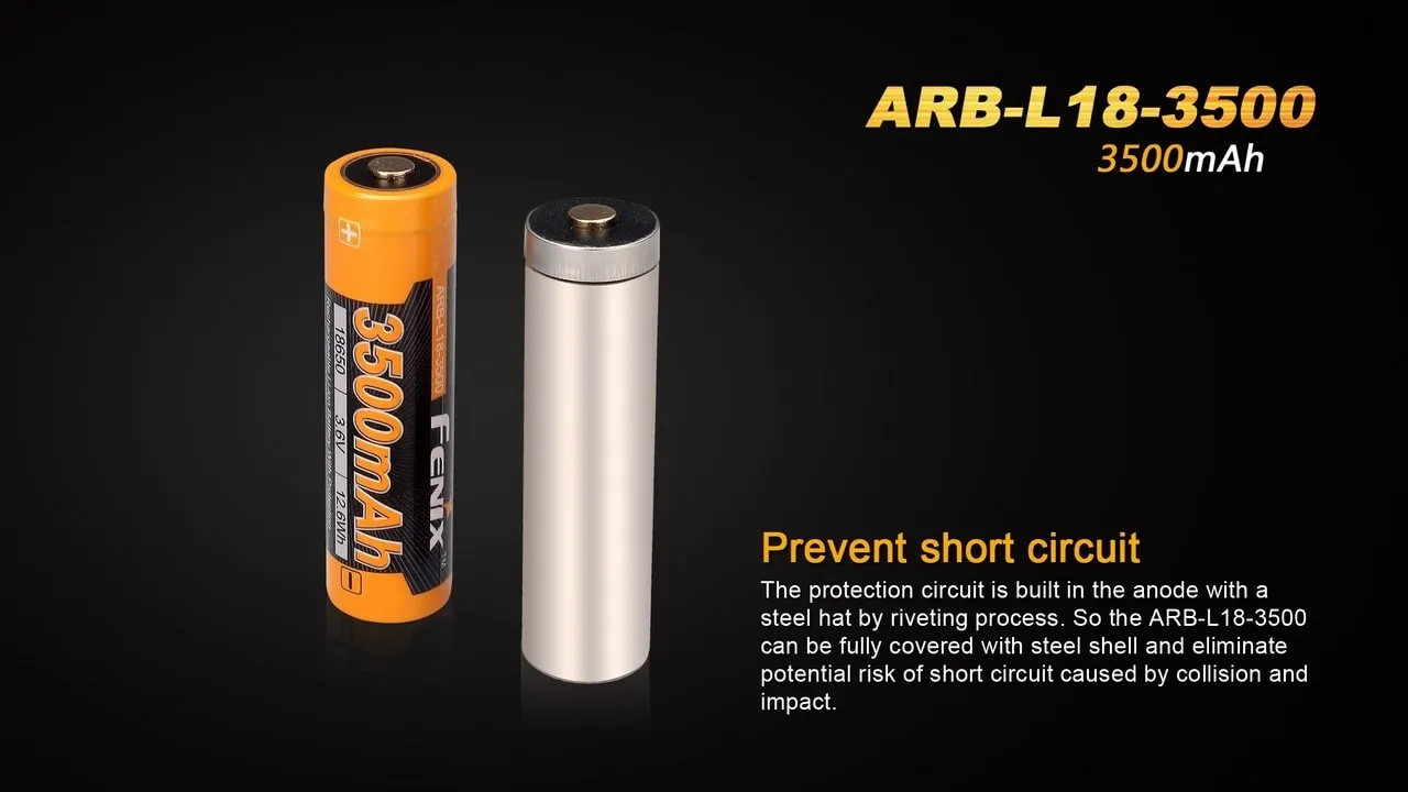 Fenix ARBL18 High-Capacity 18650 Battery - 3500mAh