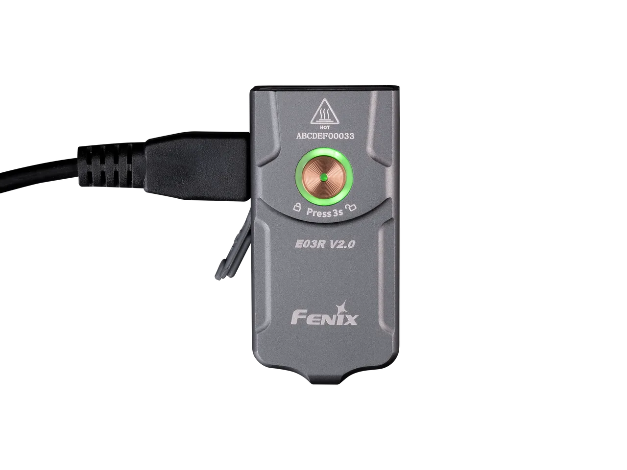 Fenix E03R V2.0 All Metal 500 Lumen USB-C Rechargeable Keychain Flashlight