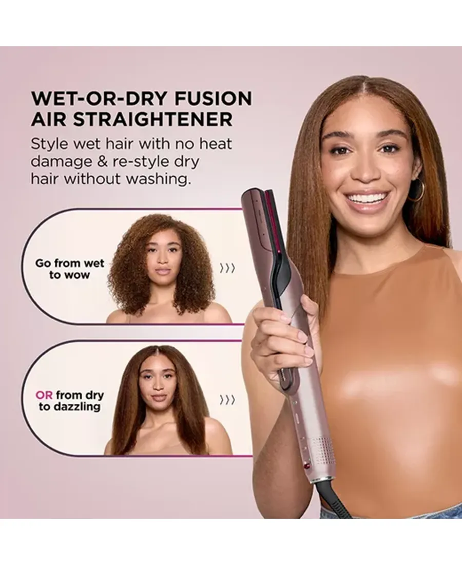 FlexFusion Straight 5-in-1 Air Styler & Dryer & Ceramic Straightener with Case | Cosmic Blush