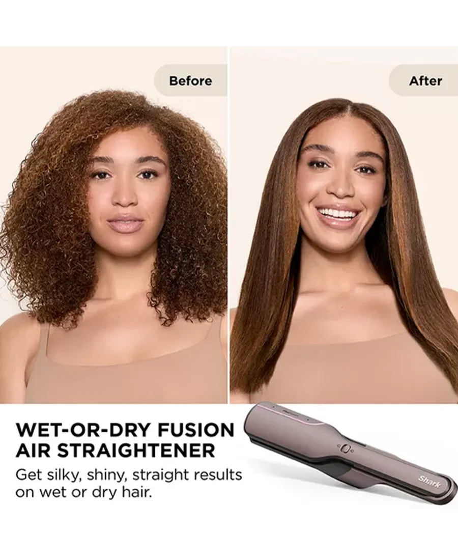 FlexFusion Straight 5-in-1 Air Styler & Dryer & Ceramic Straightener with Case | Cosmic Blush