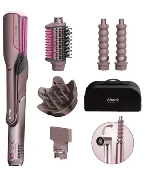 FlexFusion Straight 5-in-1 Air Styler & Dryer & Ceramic Straightener with Case | Cosmic Blush