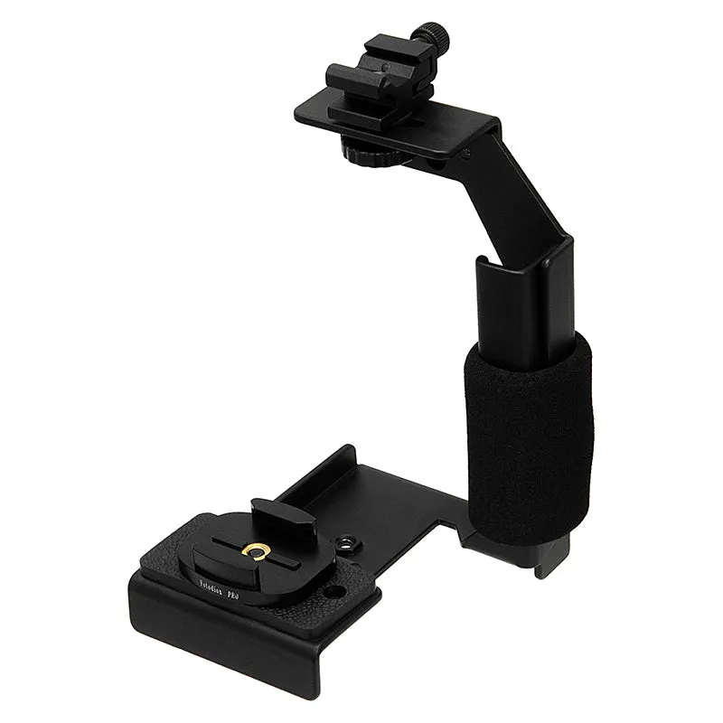 Fotodiox GoTough Grip Kit with Factor Radius Pico Light - Metal Camera Lighting Bracket Compatible with GoPro Hero Cameras and Adapter Mounts