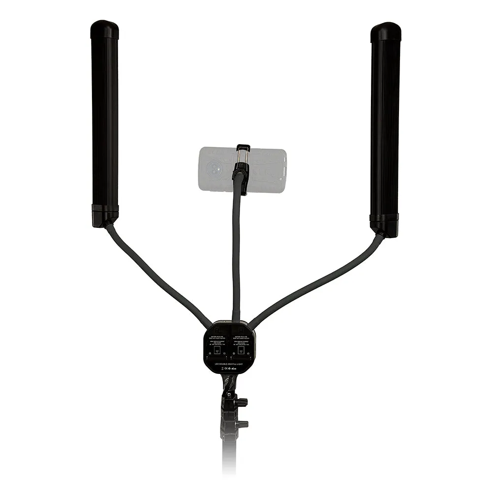 Fotodiox Selfie Starlite Stix Vlog Light Kit w/ Tripod - 2x 11in Bi-Color Dimmable LED Wand Lights for Portrait, Photography, Makeup, YouTube, Live Streaming Video and more
