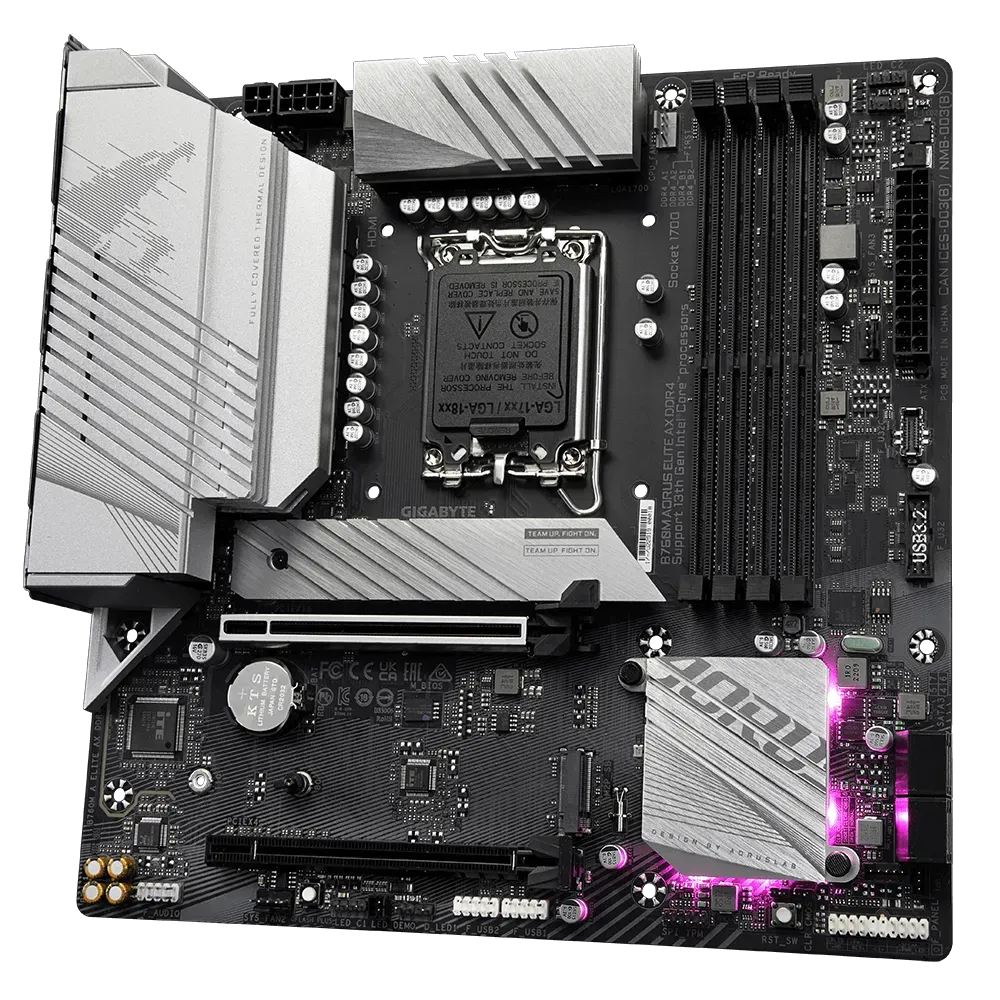 GIGABYTE B760M AORUS ELITE AX DDR4,LGA 1700 mATX Motherboard