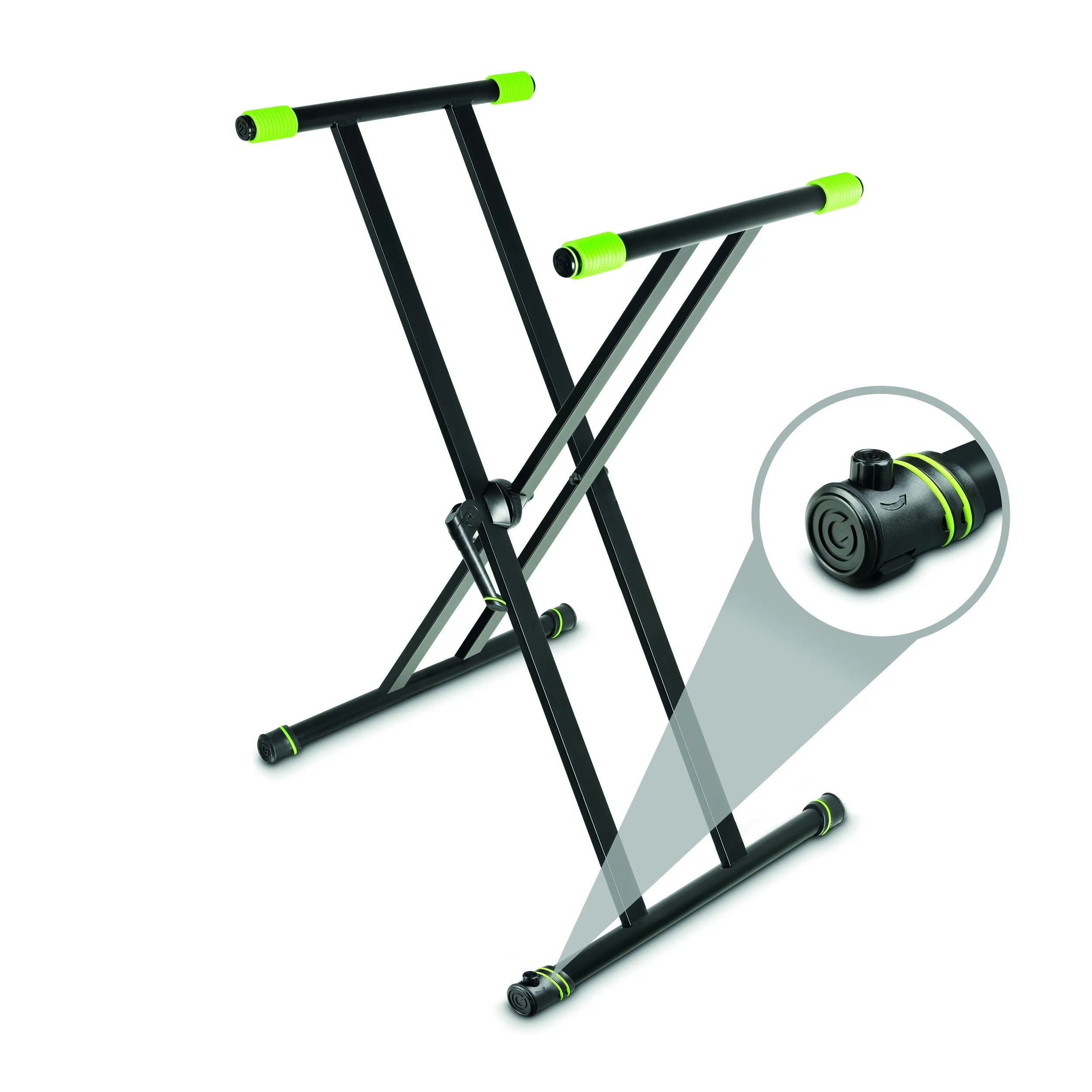 Gravity GR-GKSX2RD Keyboard Stand Set w/ Keyboard Stand X-Form Double and Rapid Desk