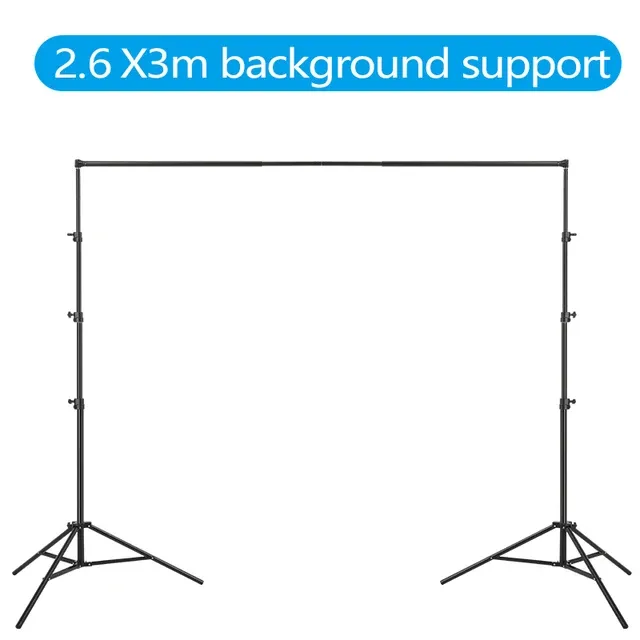 Heavy Duty Backdrop Support System 2.6m*3m for Photography Background Video Studio