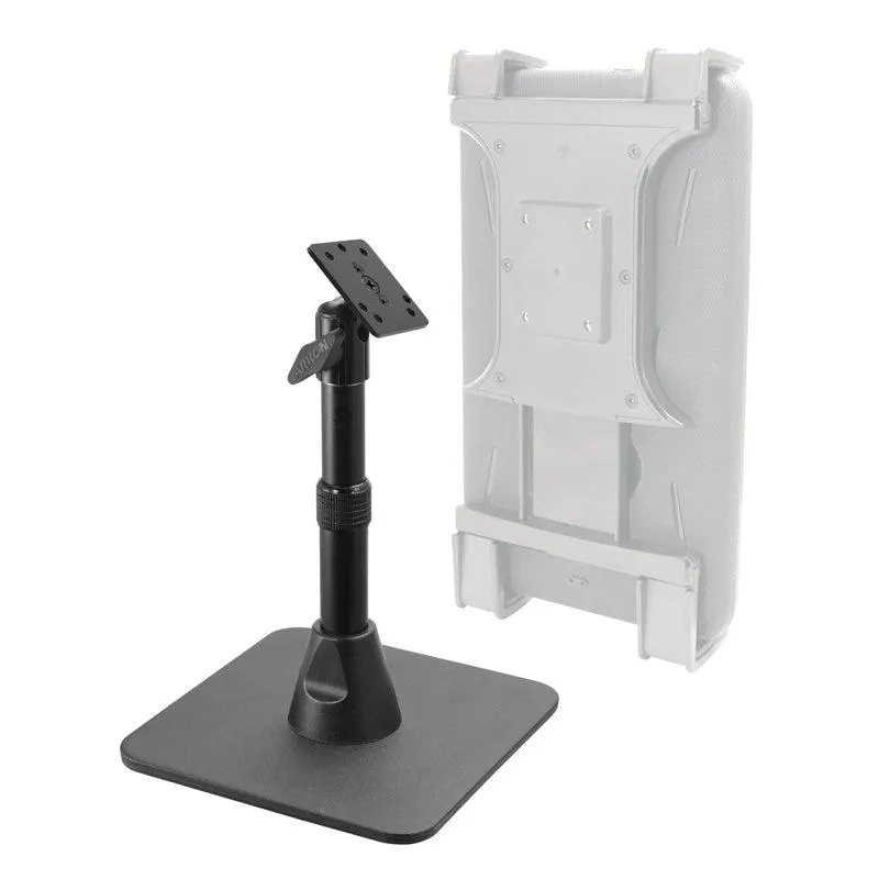 Heavy-Duty Pedestal Stand with Weighted Base and Telescoping Arm - 4-Hole AMPS Compatible
