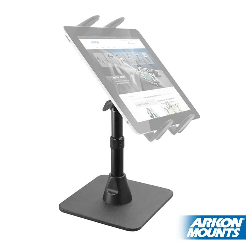 Heavy-Duty Pedestal Stand with Weighted Base and Telescoping Arm - 4-Hole AMPS Compatible