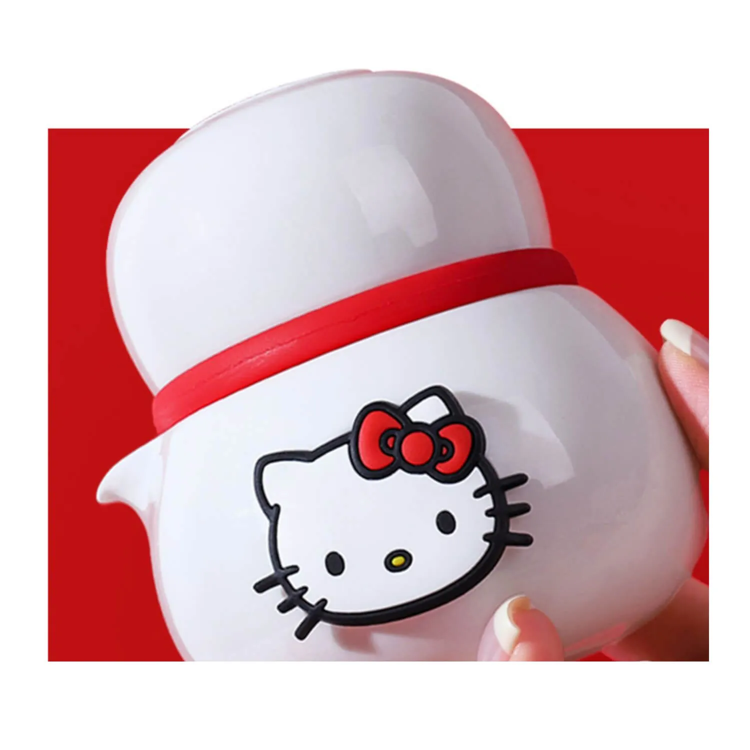 Hello Kitty Ceramic Travel Tea Set With Teapot & Cups