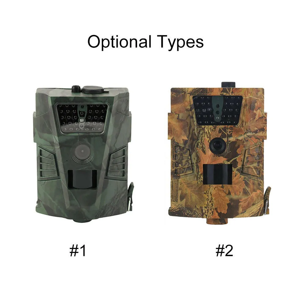 HT001 Outdoor Hunt-ing Trial Camera with Remote Control Scouting Video Camera Adopted Sensitive PIR Infrared Sensor VGA AA Batter-y Operated USB Cable IP54 Water Resistance for Sport Cycling