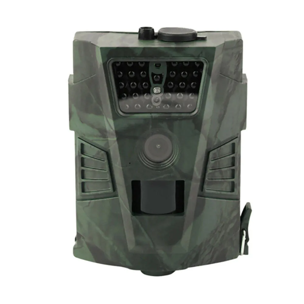 HT001 Outdoor Hunt-ing Trial Camera with Remote Control Scouting Video Camera Adopted Sensitive PIR Infrared Sensor VGA AA Batter-y Operated USB Cable IP54 Water Resistance for Sport Cycling