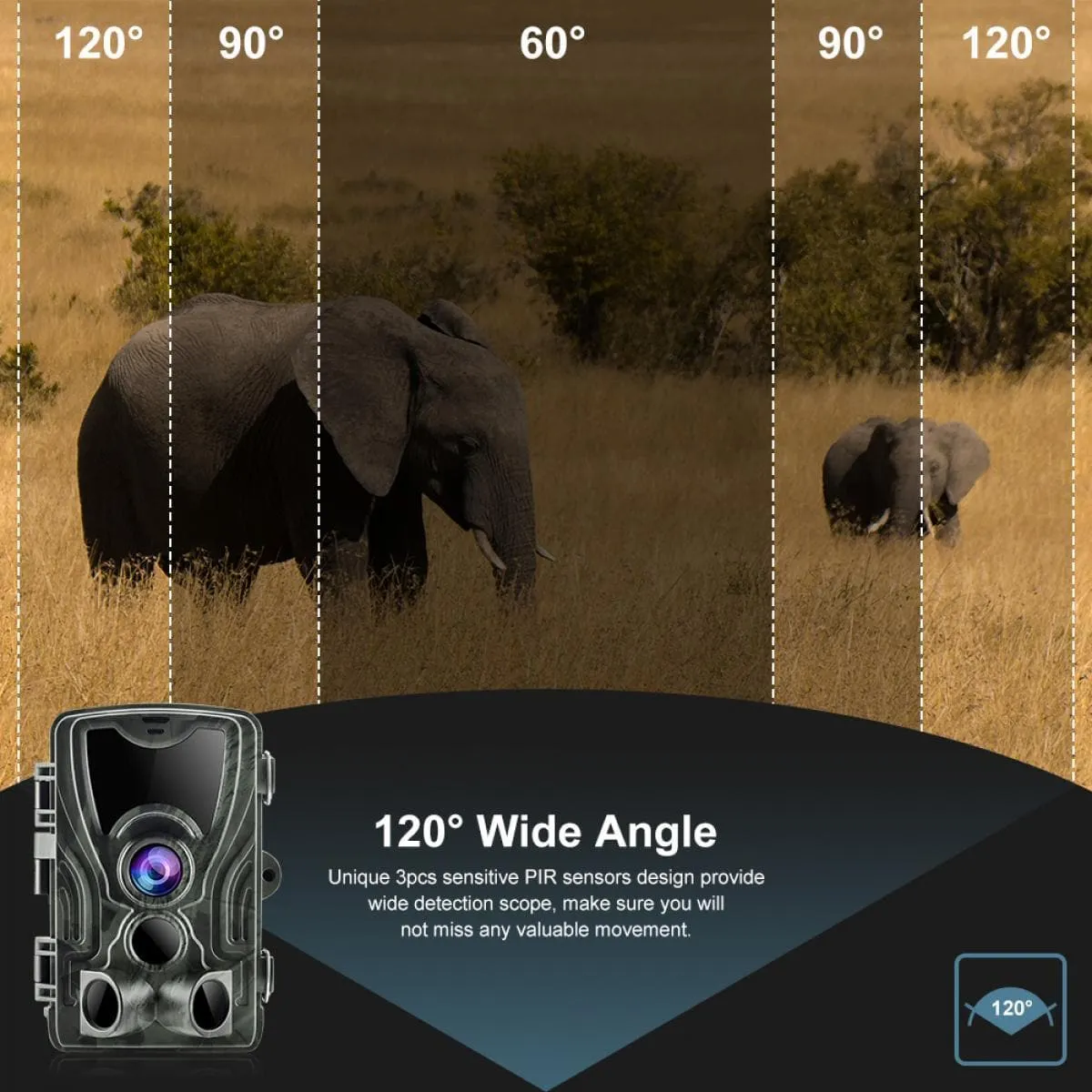 K&F Concept K&F HC-801A 16MP/0.3 seconds Trigger/3 PIR HD Outdoor trail camera Waterproof Hunting Infrared Night Vision Camera