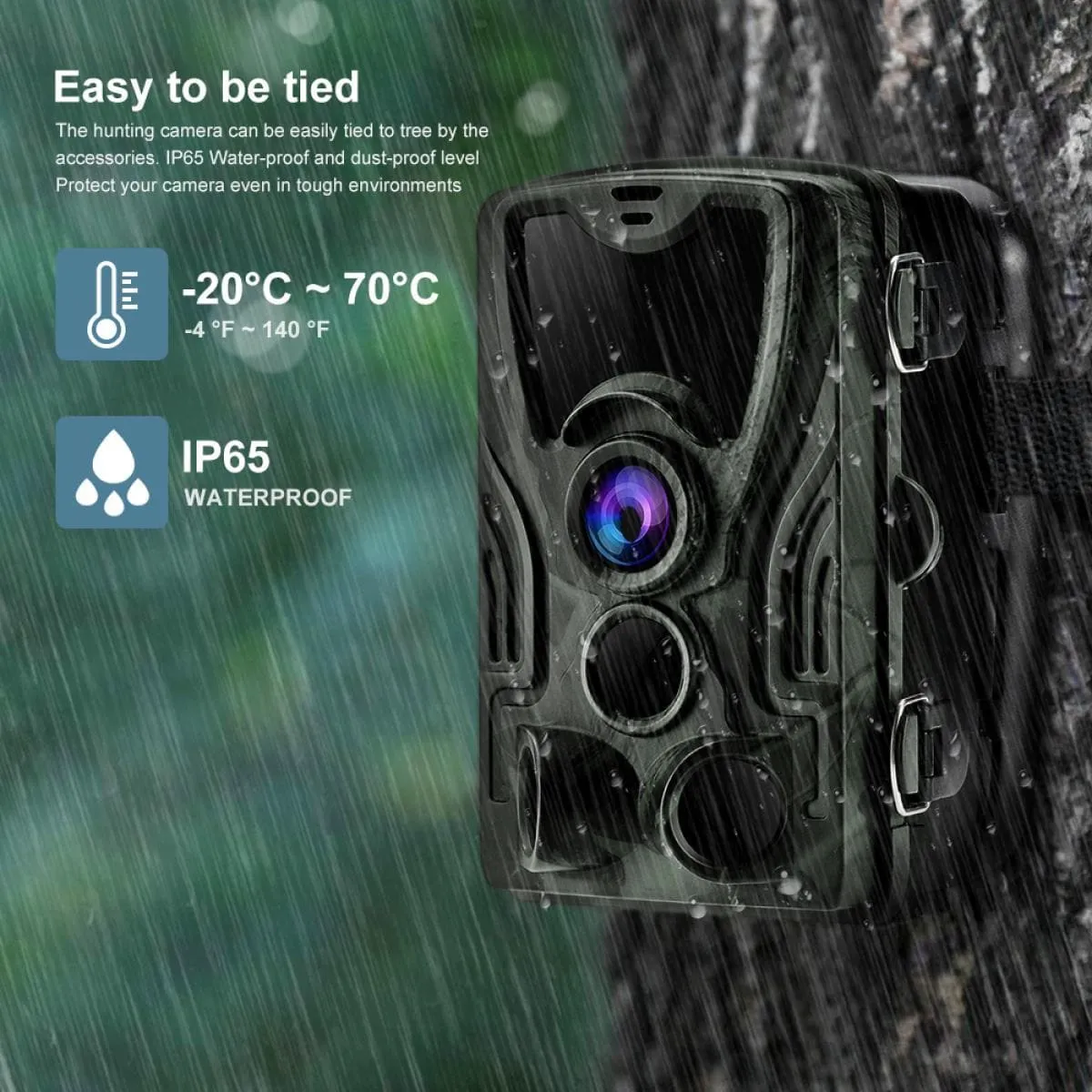 K&F Concept K&F HC-801A 16MP/0.3 seconds Trigger/3 PIR HD Outdoor trail camera Waterproof Hunting Infrared Night Vision Camera