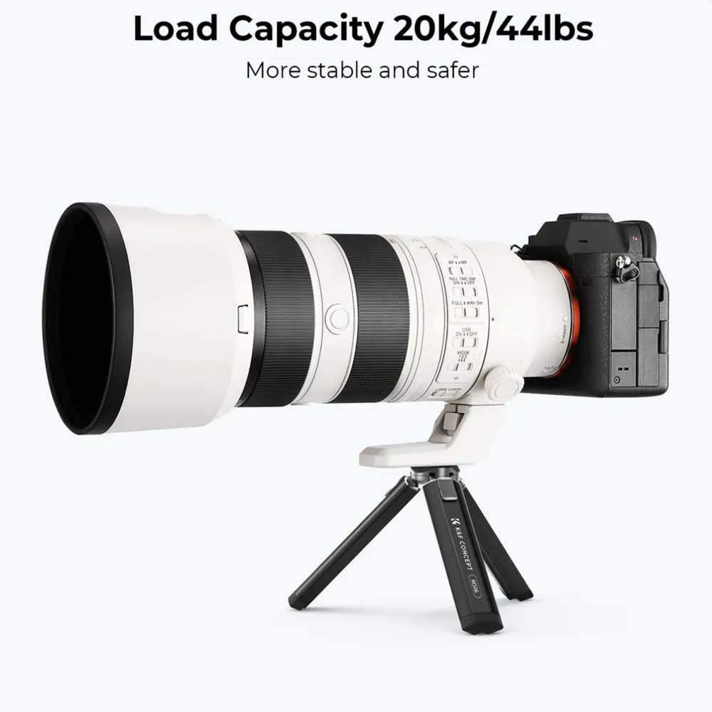 K&F Concept MS06 5" 2-Stop Adjustable Compact Tripod Grip with 1/4" Attachment Thread for Digital Camera, Mobile Phone Clip Holder, Video Fill Light, Webcam, Camcorder, Gimbal Stabilizer, GoPro Hero, Insta360, DJI Osmo | KF09-131