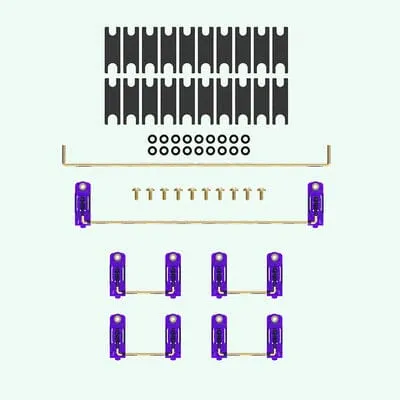 KBDfans Transparent Plate Mounted Screw-in Stabilizers