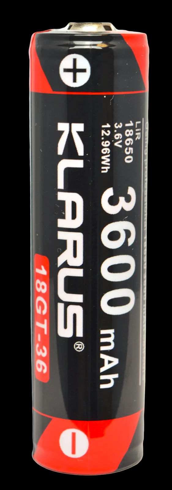 Klarus 18GT-36 18650 3600 mAh Li-ion Rechargeable Battery for LED Flashlights