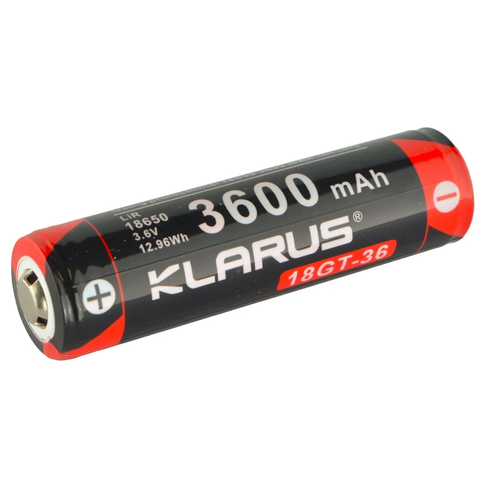 Klarus 18GT-36 18650 3600 mAh Li-ion Rechargeable Battery for LED Flashlights