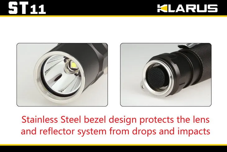 Klarus ST11 LED Flashlight with CREE XM-L2 U2 LED - 900 Lumens