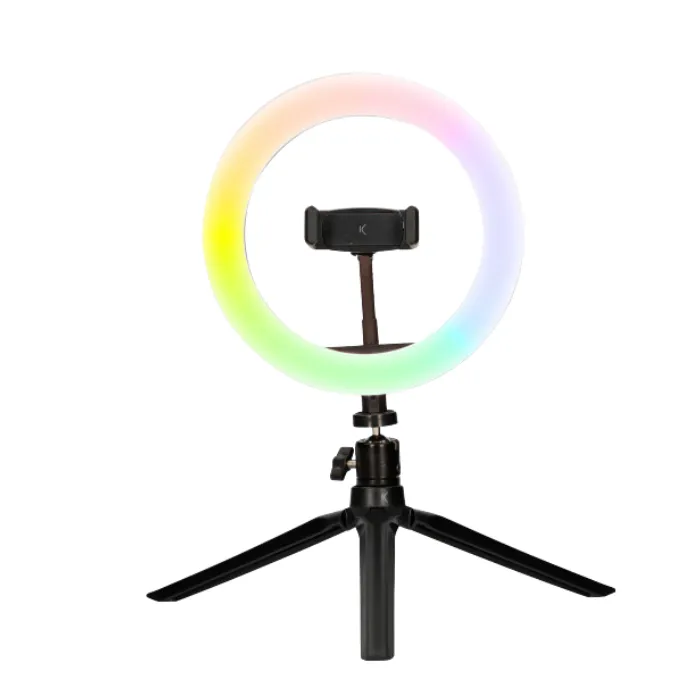 Ksix Studio LED Ring With Tripod For Smartphone - Black | 114613