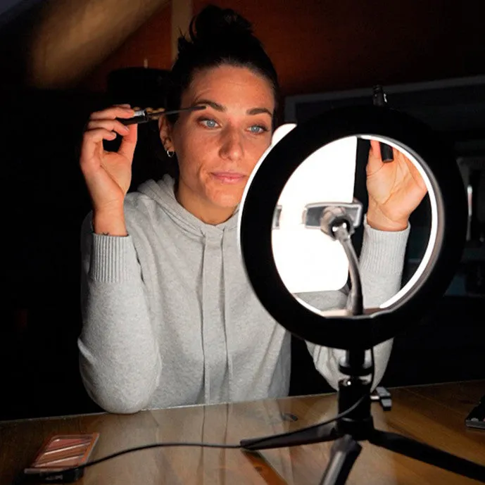 Ksix Studio LED Ring With Tripod For Smartphone - Black | 114613