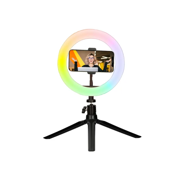 Ksix Studio LED Ring With Tripod For Smartphone - Black | 114613