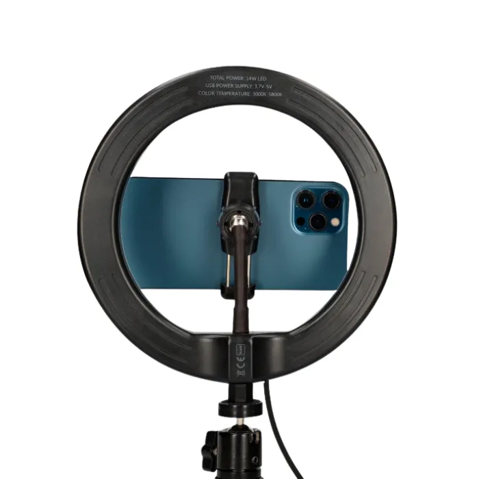 Ksix Studio LED Ring With Tripod For Smartphone - Black | 114613