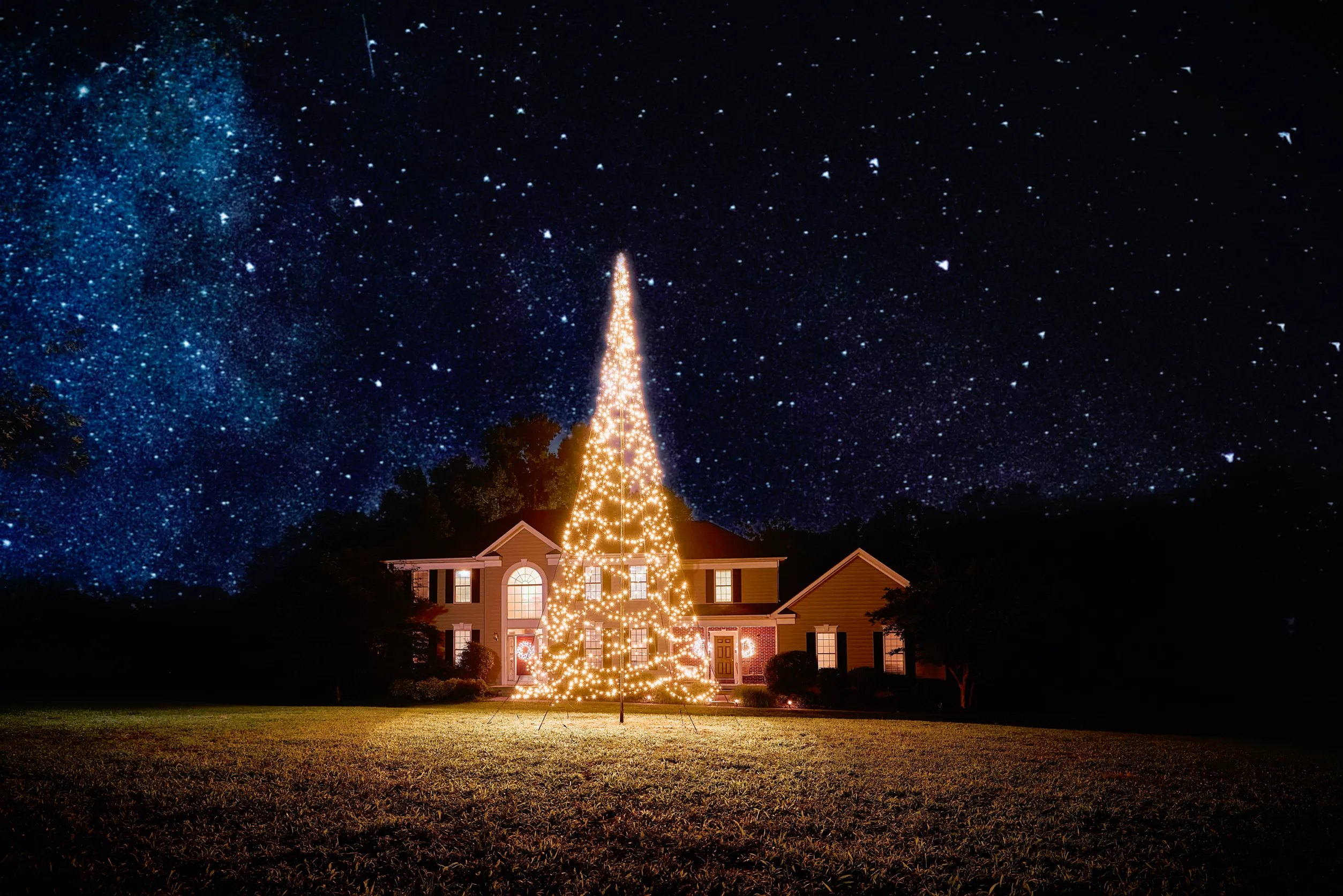 LED Christmas Tree for Flagpole on Sale