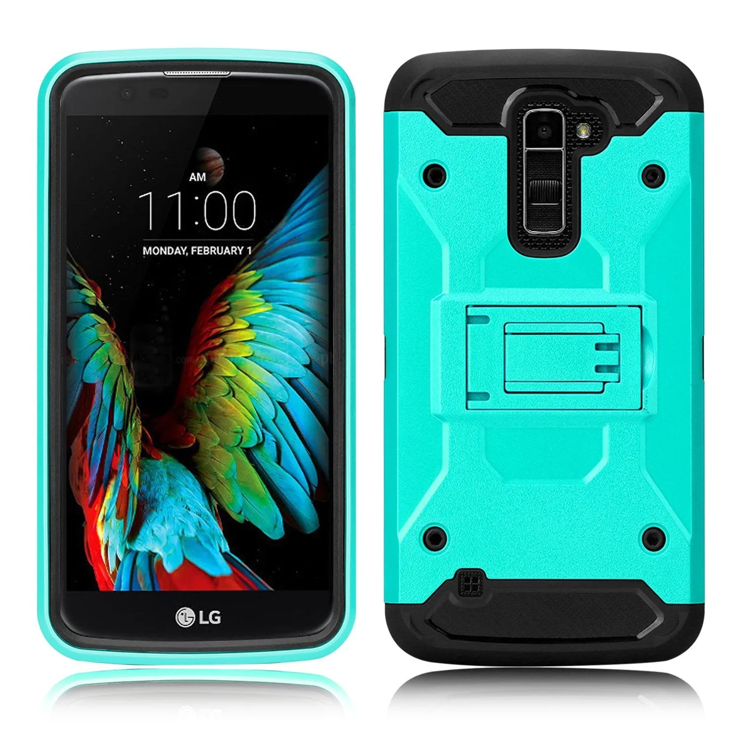 LG Stylo 2 / LG Stylo 2 V Case, Premium Tough Hybrid Holster Triple Layer Protector Case [Kickstand] Swivel Locking Belt Clip for LG Stylo 2 / LG Stylo 2 V - Teal