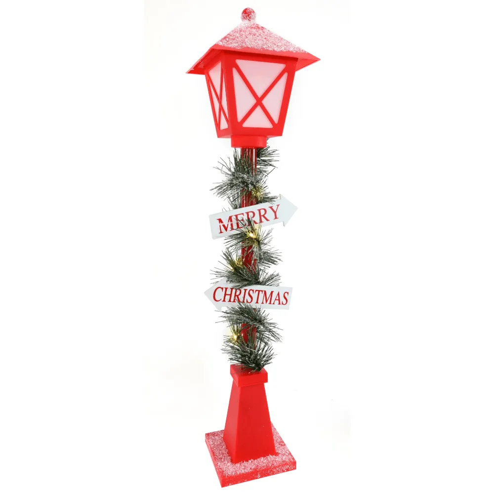 Light Up Merry Christmas Sign Lamppost (64cm)