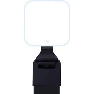 Logitech Litra Glow Video Light - Monitor Mount, Tripod Mount - Black