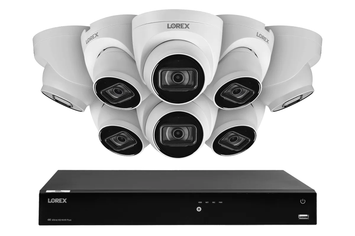 Lorex 4K 16-Channel 3TB Wired NVR System with 8 Dome Cameras