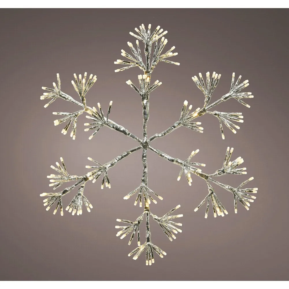 Lumineo 48cm 19 Warm White LED Flashing Snowflake Light