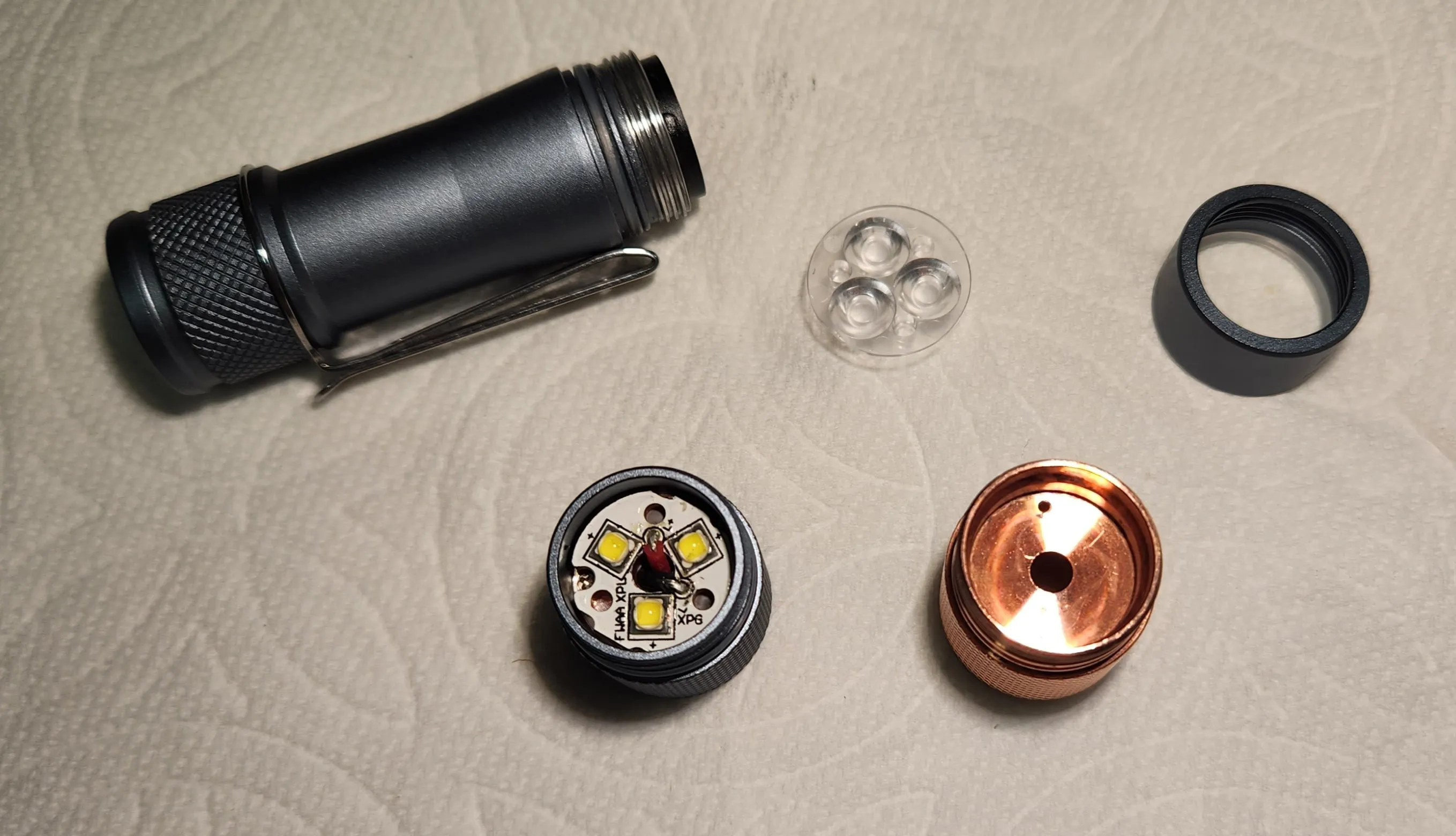 Lumintop FWAA Aluminum   Copper Nichia 519a 14500 LED Flashlight