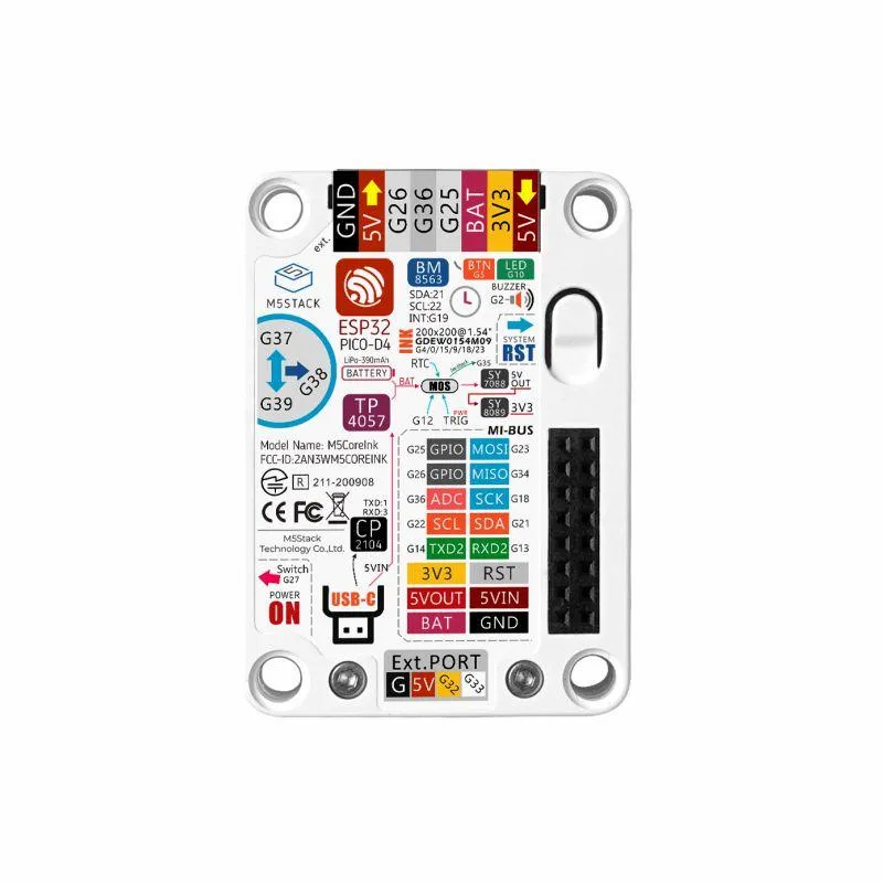M5Stack ESP32 Core Ink Development Kit (1.54'' elnk display)
