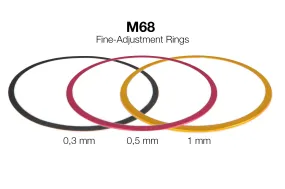 M68 Fine-Adjustment rings (0,3 / 0,5 / 1 mm) - Aluminium