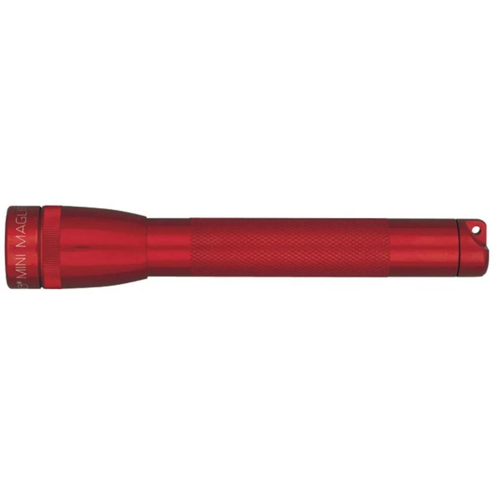 MAGLITE SM2A03H 14-Lumen Mini MAGLITE Flashlight with Holster (Red)