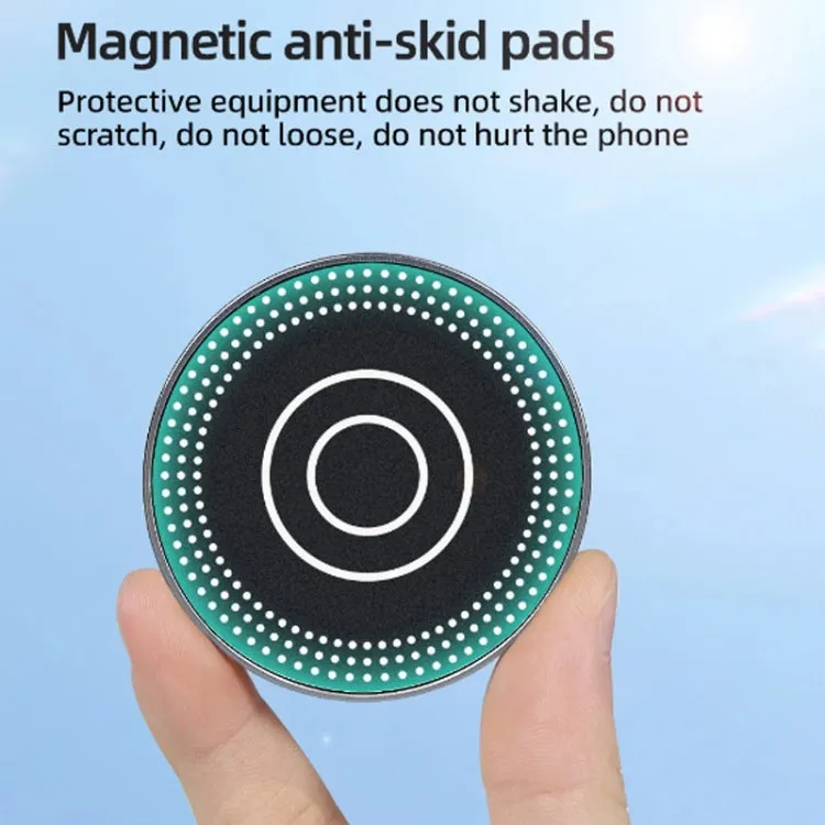Magnetic Phone Holder with 1/4 Inch Hole for Tripod Magic Arm(Titanium Color)