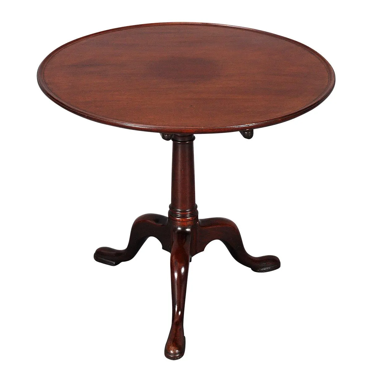 Mahogany Dish-Top Tripod Table-32" Diameter