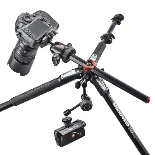 Manfrotto Aluminum 3-Section Tripod,Black